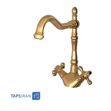Shouder Sink Faucet Model BAROQUE PLUS Golden